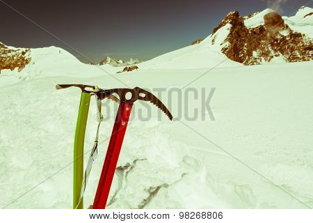 Pair of ice axes.