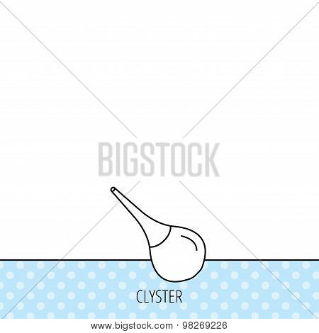 Medical clyster icon. Enema sign.