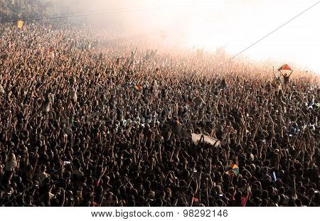 Crowd Of Party People Having Fun
