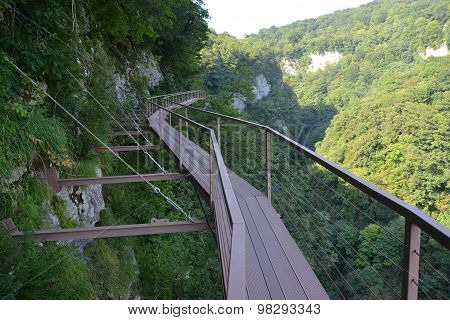Aerial Road In Canyon