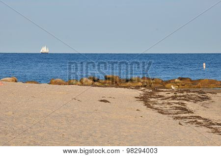 Falmouth Beach on Cape Cod