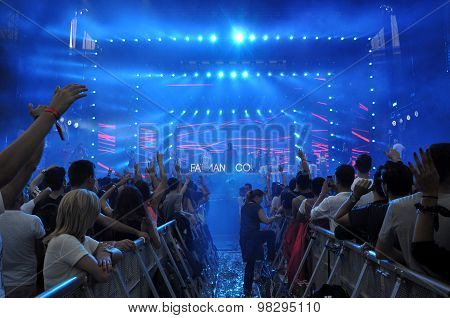 Crowd At A Rap Concert