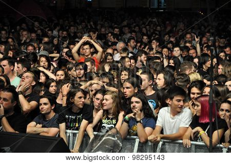 Headbanging Crowd At A Rock Concert