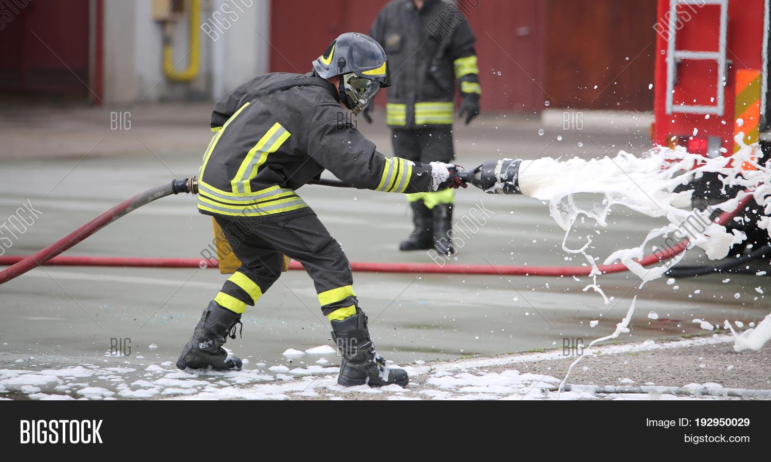 Firefighters While Image & Photo (Free Trial) Bigstock