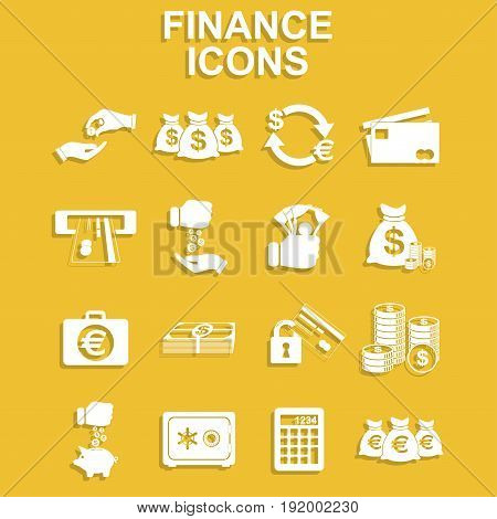 Finance icons. Vector concept illustration for design.