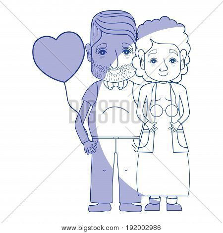 silhouette old coupe people with glasses and hairstyle vector illustration