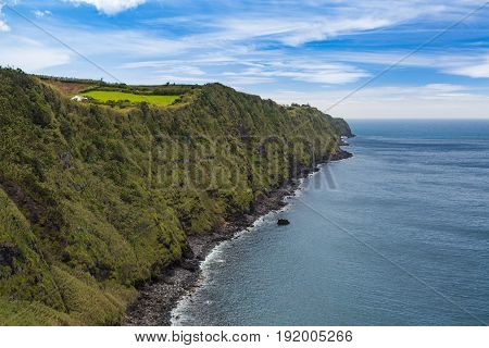 Coast And Cliffs Near Nordeste On The Island Of Sao Miguel