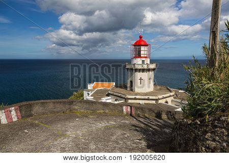 Arnel Lighthouse Near Nordeste On The Sao Miguel Island