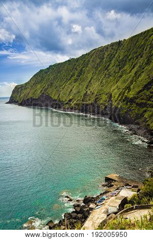Coast And Cliffs Near Nordeste On The Island Of Sao Miguel