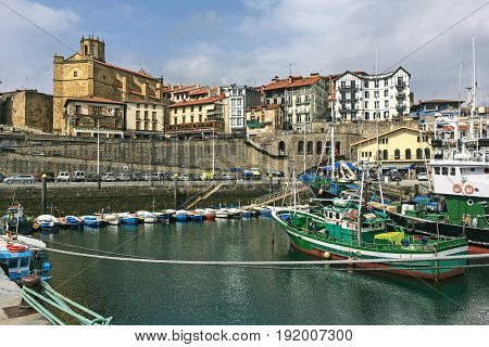 GETARIA / SPAIN -APRIL 15 2017 - Town of Getaria, Basque Country Spain
