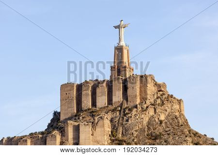 Statue of Jesus in Monteagudo region Murcia Spain