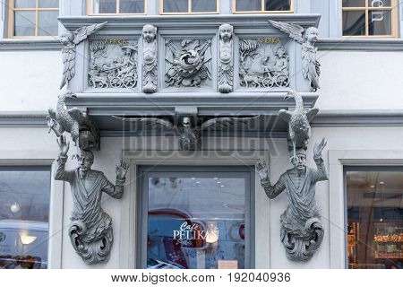 Beautiful Enclosed Balcony Of St. Gallen On Switzerland