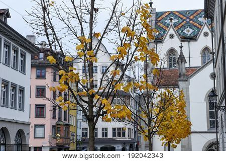 Central Square At The Old Town Of St. Gallen