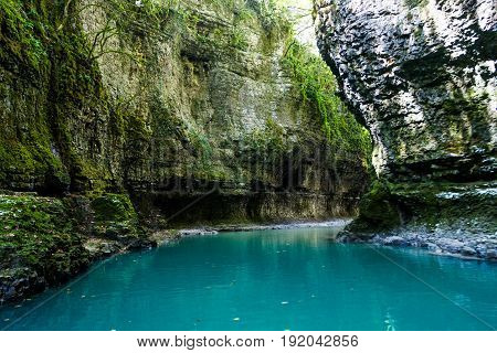 Martvil Canyon, Georgia, Kutaisi. River, Lakes, Waterfalls.