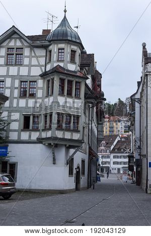 House At The Old Town Of St. Gallen On Switzerland