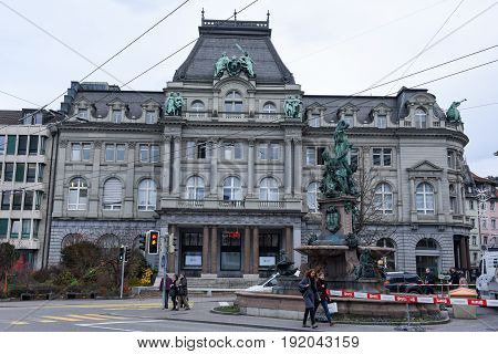 Palace At The Old Town Of St. Gallen On Switzerland