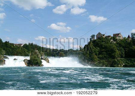 The Rhine Waterfalls At Neuhausen On Switzerland