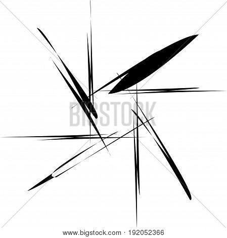 Abstract Geometric Sign, Smbol With Smeared Lines