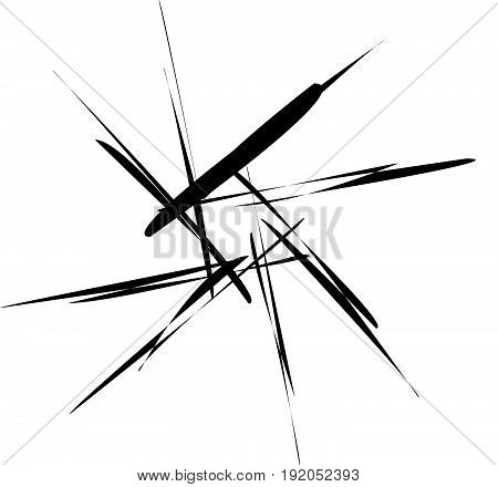 Abstract Geometric Sign, Smbol With Smeared Lines