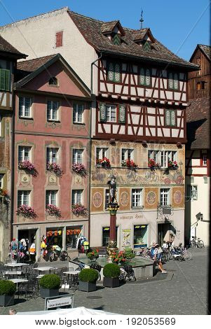 The Beautiful Medieval Town Of Stein Am Rhein On Switzerland
