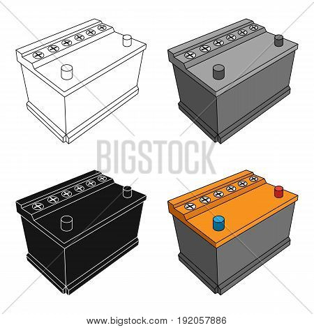 For automobile battery.Car single icon in cartoon style vector symbol stock illustration .