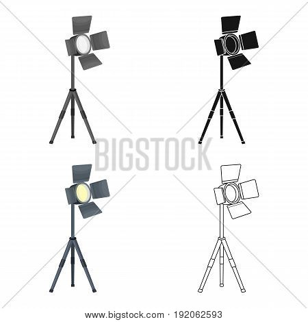 Searchlight for cinema.Making movie single icon in cartoon style vector symbol stock illustration .