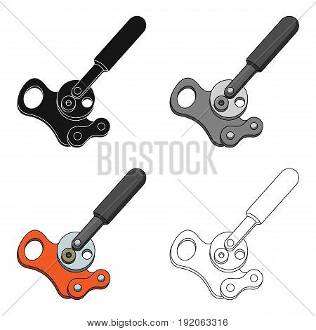 Rope movement mechanism.Mountaineering single icon in cartoon style vector symbol stock illustration .