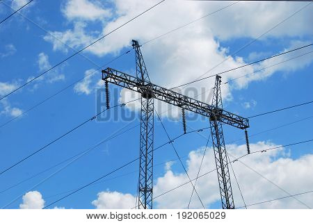 Electricity transmission power lines  (High voltage tower)