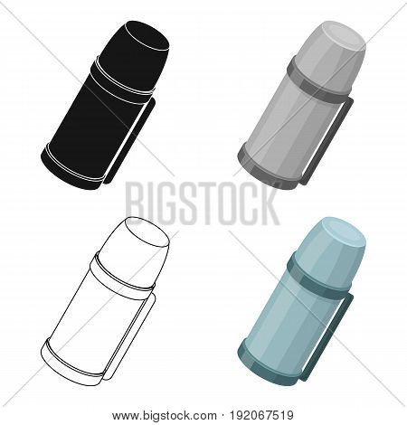 Thermos for tea and coffee.Tent single icon in cartoon style vector symbol stock illustration .