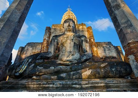 Sukhothai, Thailand - January 17 2017: Wat Phra Si Rattana Mahathat - Chaliang In The Precinct Of Si