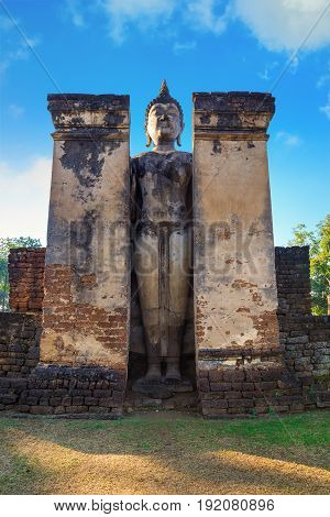 Sukhothai, Thailand - January 17 2017: Wat Phra Si Rattana Mahathat - Chaliang In The Precinct Of Si
