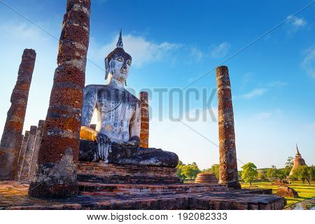 Sukhothai, Thailand - November 14 2016: Wat Mahathat Temple In The Precinct Of Sukhothai Historical