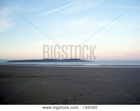 Weston Super Mare Island bei Sonnenaufgang
