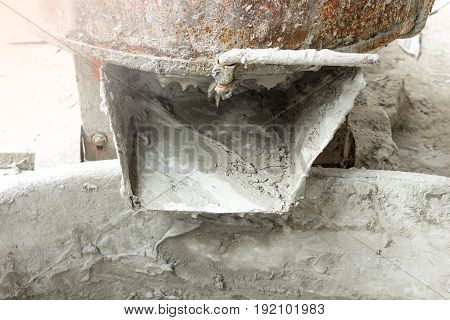 machine mixed cement plasterwork concrete building home construction