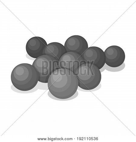 Balls for paintball.Paintball single icon in monochrome style vector symbol stock illustration .