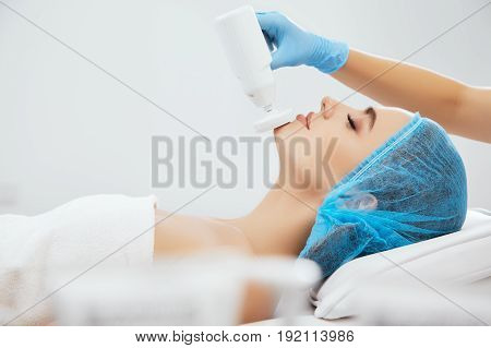 Woman Lying On Procedure Of Brossage