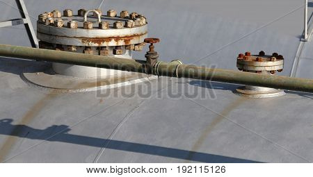 Closed Cap With Steel Bolt Into The Cistern Of The Methane Gas I