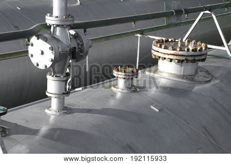 Shut-off Valve Above The Large Fuel Tank In The Storage Area Of