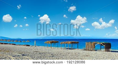 Summer Morning Pulebardha Beach (albania).