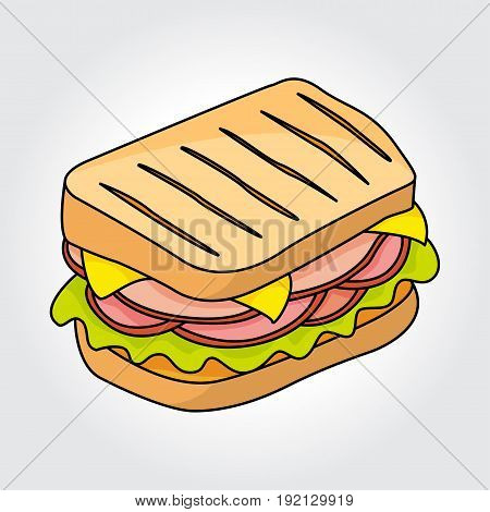 Sandwich vector icon. Design elements for style design.