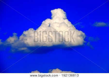 cloudy sky white clouds in the blue sky in daylight