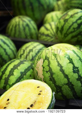 yellow water melon in market place