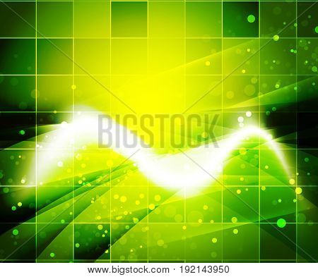 Shiny wave, magic light efffect abstract background