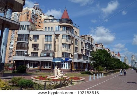 Modern residential area Obolon..June 21 ,2017 in Kiev, Ukraine