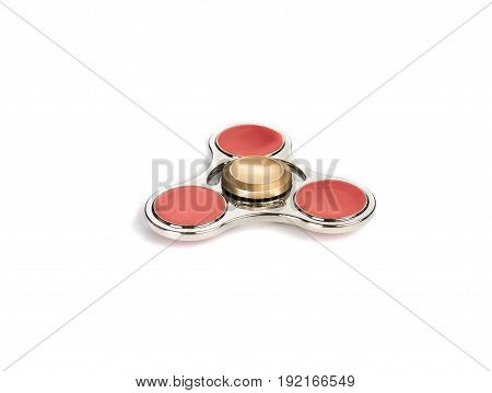 fidget spinner stress relieving toy isolated on white background