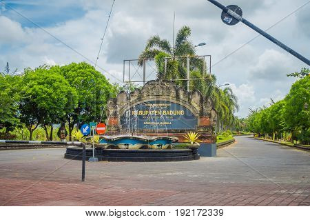 BALI, INDONESIA - MARCH 08, 2017: Centre building is a goverment office complex building located in Densapar, Bali Indonesia.