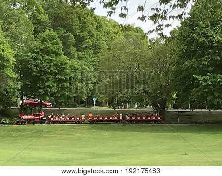 MIDDLEBURY, CT - MAY 27: Quassy Amusement Park in Middlebury, Connecticut, as seen on May 27, 2017. It has been a staple in Connecticut entertainment for over 100 years.