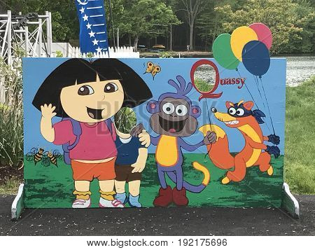 MIDDLEBURY, CT - MAY 27: Quassy Amusement Park in Middlebury, Connecticut, as seen on May 27, 2017. It has been a staple in Connecticut entertainment for over 100 years.