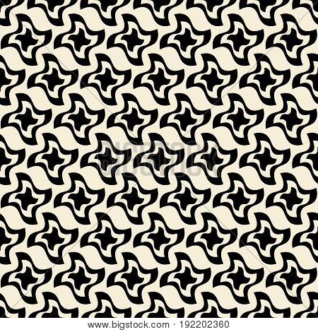 Abstract geometric pattern. A seamless background. Blak and white texture.
