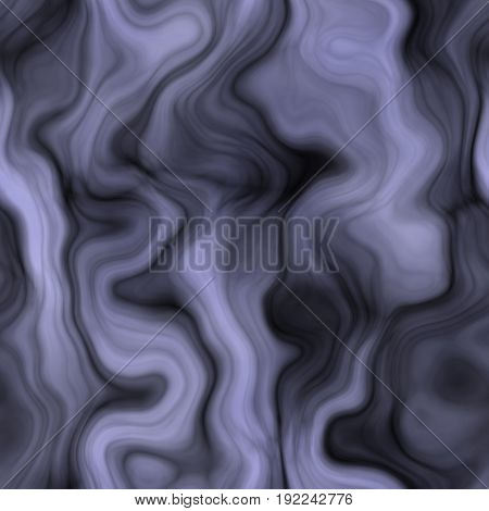 Mysterious oval curve waves dark and blue abstract seamless pattern